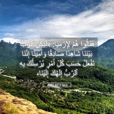 Picture 05 - إِرْمِيَا 42:5 AVD - فَقَالُوا هُمْ - Bible Verse Picture