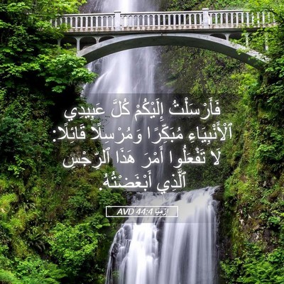 Picture 05 - إِرْمِيَا 44:4 AVD - فَأَرْسَلْتُ إِلَيْكُمْ - Bible Verse Picture
