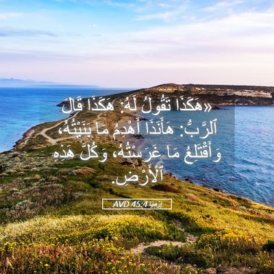 Picture 05 - إِرْمِيَا 45:4 AVD - «هَكَذَا تَقُولُ لَهُ: - Bible Verse Picture
