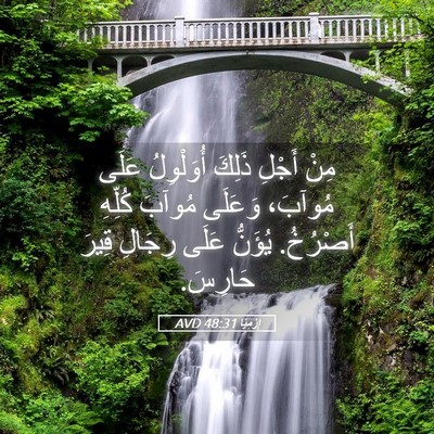 Picture 05 - إِرْمِيَا 48:31 AVD - مِنْ أَجْلِ ذَلِكَ - Bible Verse Picture