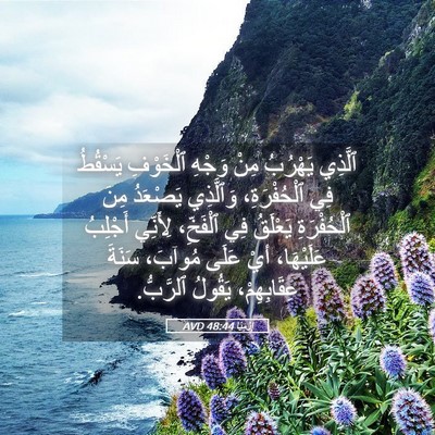 Picture 05 - إِرْمِيَا 48:44 AVD - ٱلَّذِي يَهْرُبُ مِنْ - Bible Verse Picture