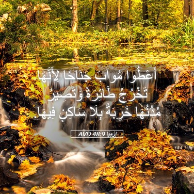 Picture 05 - إِرْمِيَا 48:9 AVD - أَعْطُوا مُوآبَ جَنَاحًا - Bible Verse Picture