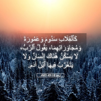 Picture 05 - إِرْمِيَا 49:18 AVD - كَٱنْقِلَابِ سَدُومَ - Bible Verse Picture