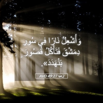 Picture 05 - إِرْمِيَا 49:27 AVD - وَأُشْعِلُ نَارًا فِي - Bible Verse Picture