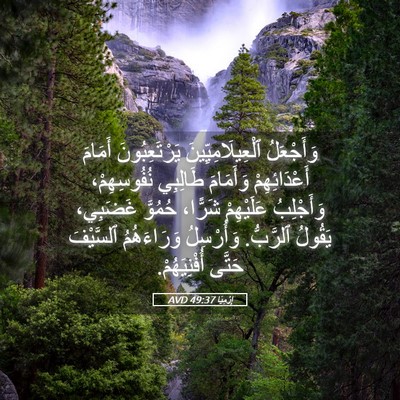 Picture 05 - إِرْمِيَا 49:37 AVD - وَأَجْعَلُ - Bible Verse Picture