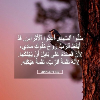 Picture 05 - إِرْمِيَا 51:11 AVD - سُنُّوا ٱلسِّهَامَ. - Bible Verse Picture