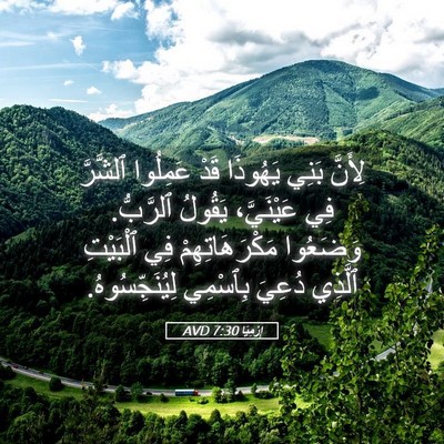 Picture 05 - إِرْمِيَا 7:30 AVD - لِأَنَّ بَنِي يَهُوذَا - Bible Verse Picture