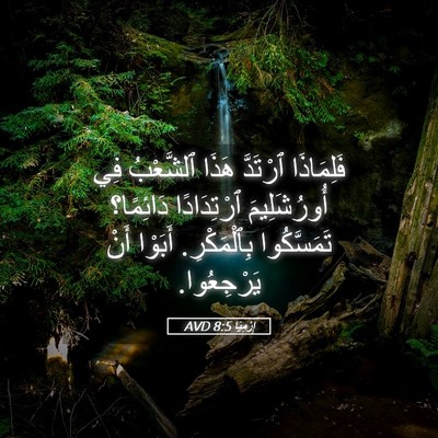 Picture 05 - إِرْمِيَا 8:5 AVD - فَلِمَاذَا ٱرْتَدَّ هَذَا - Bible Verse Picture