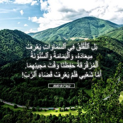 Picture 05 - إِرْمِيَا 8:7 AVD - بَلِ ٱللَّقْلَقُ فِي - Bible Verse Picture