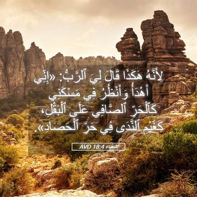 Picture 05 - إِشَعْيَاءَ 18:4 AVD - لِأَنَّهُ هَكَذَا قَالَ - Bible Verse Picture
