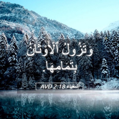 Picture 05 - إِشَعْيَاءَ 2:18 AVD - وَتَزُولُ ٱلْأَوْثَانُ - Bible Verse Picture