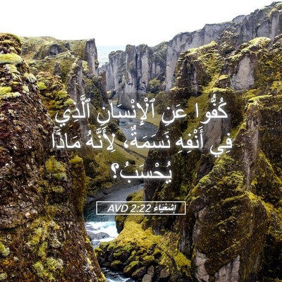 Picture 05 - إِشَعْيَاءَ 2:22 AVD - كُفُّوا عَنِ ٱلْإِنْسَانِ - Bible Verse Picture