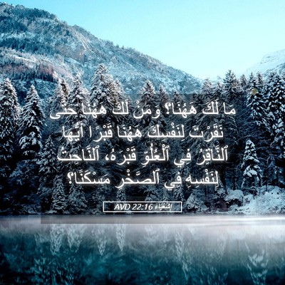 Picture 05 - إِشَعْيَاءَ 22:16 AVD - مَا لَكَ هَهُنَا؟ وَمَنْ - Bible Verse Picture
