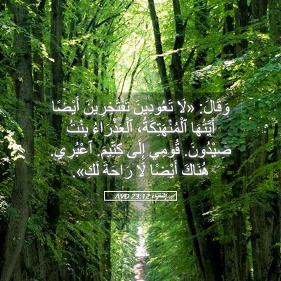 Picture 05 - إِشَعْيَاءَ 23:12 AVD - وَقَالَ: «لَا تَعُودِينَ - Bible Verse Picture
