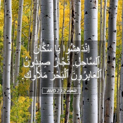 Picture 05 - إِشَعْيَاءَ 23:2 AVD - اِنْدَهِشُوا يَا سُكَّانَ - Bible Verse Picture