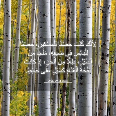 Picture 05 - إِشَعْيَاءَ 25:4 AVD - لِأَنَّكَ كُنْتَ حِصْنًا - Bible Verse Picture