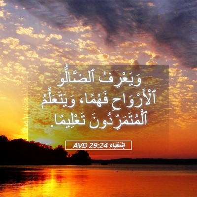Picture 05 - إِشَعْيَاءَ 29:24 AVD - وَيَعْرِفُ ٱلضَّالُّو - Bible Verse Picture