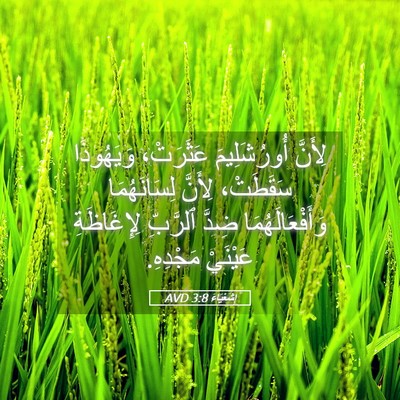 Picture 05 - إِشَعْيَاءَ 3:8 AVD - لِأَنَّ أُورُشَلِيمَ - Bible Verse Picture