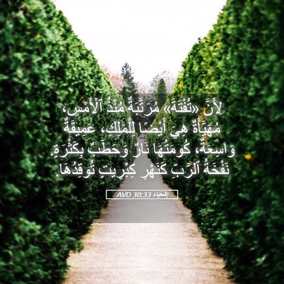 Picture 05 - إِشَعْيَاءَ 30:33 AVD - لِأَنَّ «تُفْتَةَ» - Bible Verse Picture