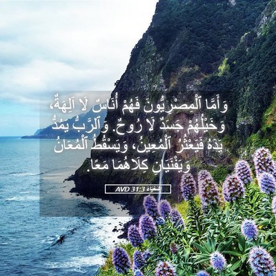Picture 05 - إِشَعْيَاءَ 31:3 AVD - وَأَمَّا ٱلْمِصْرِيُّونَ - Bible Verse Picture