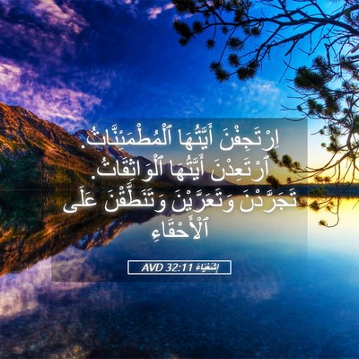 Picture 05 - إِشَعْيَاءَ 32:11 AVD - اِرْتَجِفْنَ أَيَّتُهَا - Bible Verse Picture