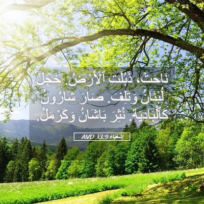 Picture 05 - إِشَعْيَاءَ 33:9 AVD - نَاحَتْ، ذَبُلَتِ - Bible Verse Picture
