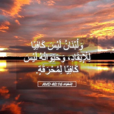 Picture 05 - إِشَعْيَاءَ 40:16 AVD - وَلُبْنَانُ لَيْسَ - Bible Verse Picture