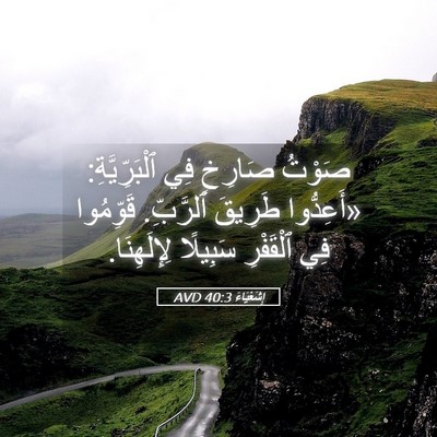 Picture 05 - إِشَعْيَاءَ 40:3 AVD - صَوْتُ صَارِخٍ فِي - Bible Verse Picture