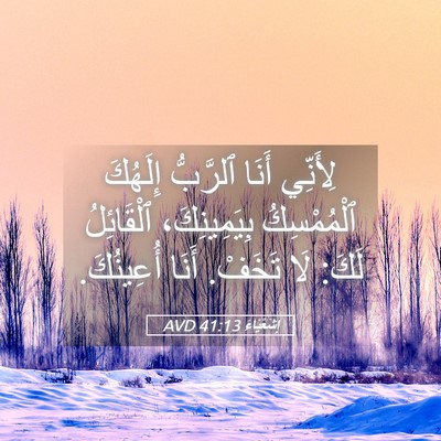 Picture 05 - إِشَعْيَاءَ 41:13 AVD - لِأَنِّي أَنَا ٱلرَّبُّ - Bible Verse Picture