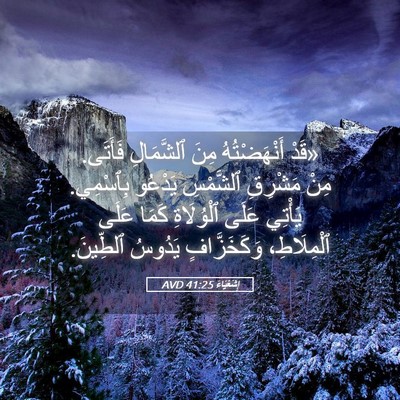 Picture 05 - إِشَعْيَاءَ 41:25 AVD - «قَدْ أَنْهَضْتُهُ مِنَ - Bible Verse Picture