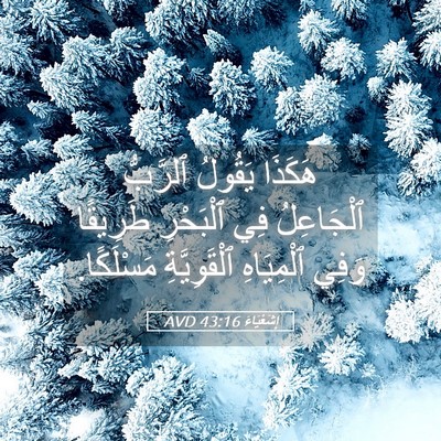 Picture 05 - إِشَعْيَاءَ 43:16 AVD - هَكَذَا يَقُولُ ٱلرَّبُّ - Bible Verse Picture