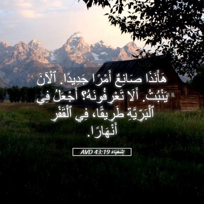 Picture 05 - إِشَعْيَاءَ 43:19 AVD - هَأَنَذَا صَانِعٌ أَمْرًا - Bible Verse Picture