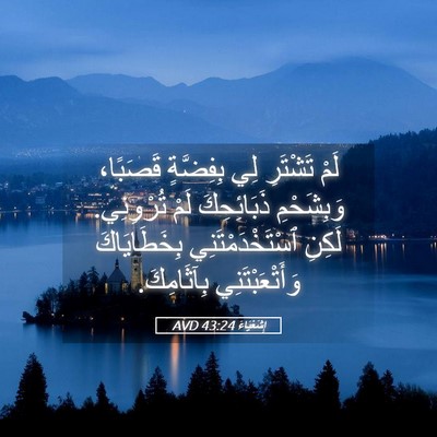 Picture 05 - إِشَعْيَاءَ 43:24 AVD - لَمْ تَشْتَرِ لِي - Bible Verse Picture