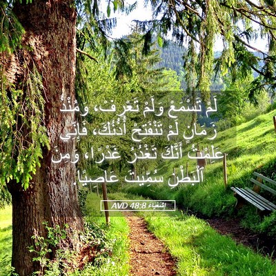 Picture 05 - إِشَعْيَاءَ 48:8 AVD - لَمْ تَسْمَعْ وَلَمْ - Bible Verse Picture