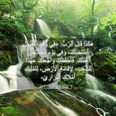 Picture 05 - إِشَعْيَاءَ 49:8 AVD - هَكَذَا قَالَ ٱلرَّبُّ: - Bible Verse Picture