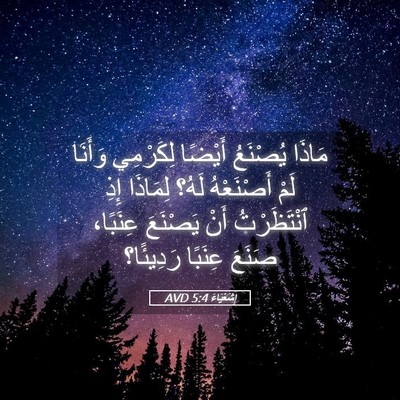 Picture 05 - إِشَعْيَاءَ 5:4 AVD - مَاذَا يُصْنَعُ أَيْضًا - Bible Verse Picture