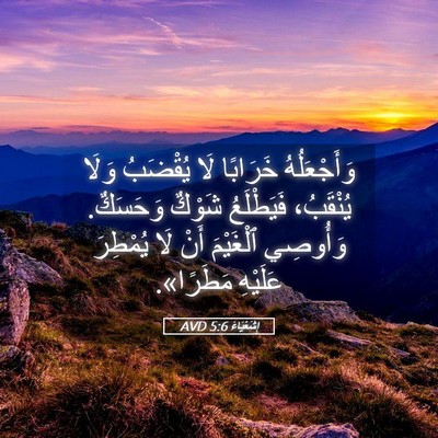 Picture 05 - إِشَعْيَاءَ 5:6 AVD - وَأَجْعَلُهُ خَرَابًا لَا - Bible Verse Picture