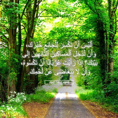 Picture 05 - إِشَعْيَاءَ 58:7 AVD - أَلَيْسَ أَنْ تَكْسِرَ - Bible Verse Picture