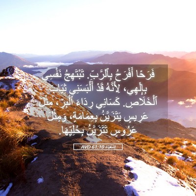 Picture 05 - إِشَعْيَاءَ 61:10 AVD - فَرَحًا أَفْرَحُ - Bible Verse Picture