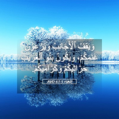 Picture 05 - إِشَعْيَاءَ 61:5 AVD - وَيَقِفُ ٱلْأَجَانِبُ - Bible Verse Picture
