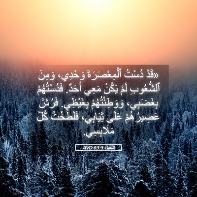 Picture 05 - إِشَعْيَاءَ 63:3 AVD - «قَدْ دُسْتُ - Bible Verse Picture
