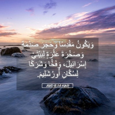 Picture 05 - إِشَعْيَاءَ 8:14 AVD - وَيَكُونُ مَقْدِسًا - Bible Verse Picture