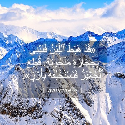 Picture 05 - إِشَعْيَاءَ 9:10 AVD - «قَدْ هَبَطَ ٱللِّبْنُ - Bible Verse Picture