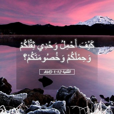 Picture 05 - اَلتَّثْنِيَة 1:12 AVD - كَيْفَ أَحْمِلُ وَحْدِي - Bible Verse Picture