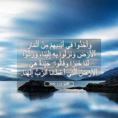 Picture 05 - اَلتَّثْنِيَة 1:25 AVD - وَأَخَذُوا فِي - Bible Verse Picture