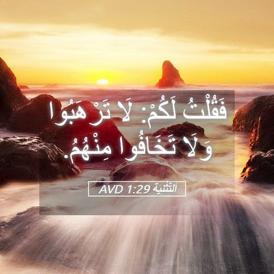 Picture 05 - اَلتَّثْنِيَة 1:29 AVD - فَقُلْتُ لَكُمْ: لَا - Bible Verse Picture