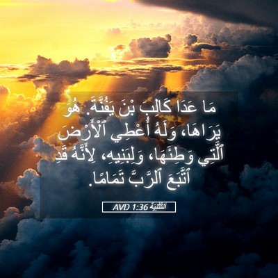 Picture 05 - اَلتَّثْنِيَة 1:36 AVD - مَا عَدَا كَالِبَ بْنَ - Bible Verse Picture