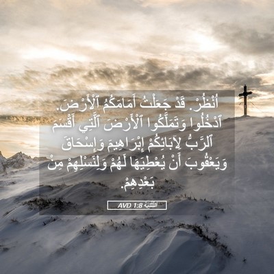Picture 05 - اَلتَّثْنِيَة 1:8 AVD - اُنْظُرْ. قَدْ جَعَلْتُ - Bible Verse Picture