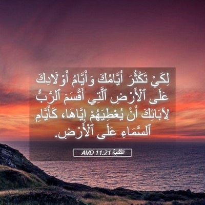 Picture 05 - اَلتَّثْنِيَة 11:21 AVD - لِكَيْ تَكْثُرَ - Bible Verse Picture