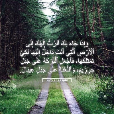 Picture 05 - اَلتَّثْنِيَة 11:29 AVD - وَإِذَا جَاءَ بِكَ - Bible Verse Picture